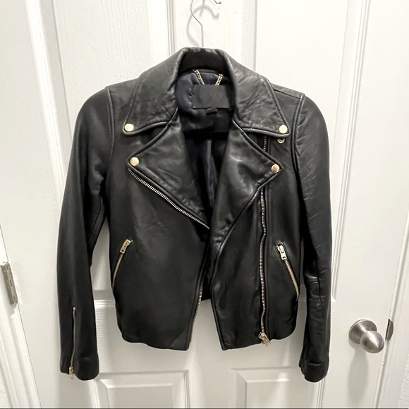 J. Crew Jackets & Blazers - J.Crew Collection Black Leather Jacket 00